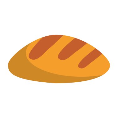 Ekmek buğday gıda karikatür izole