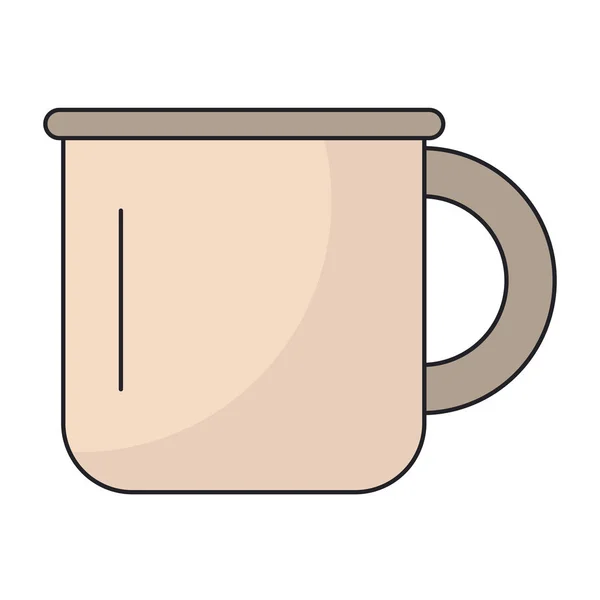 Kaffeebecher trinken Karikatur isoliert — Stockvektor