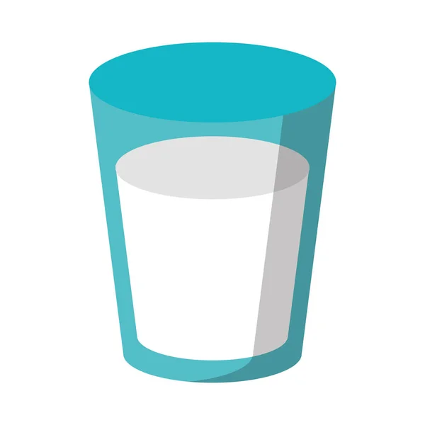 Lait tasse en verre bande dessinée isolé — Image vectorielle