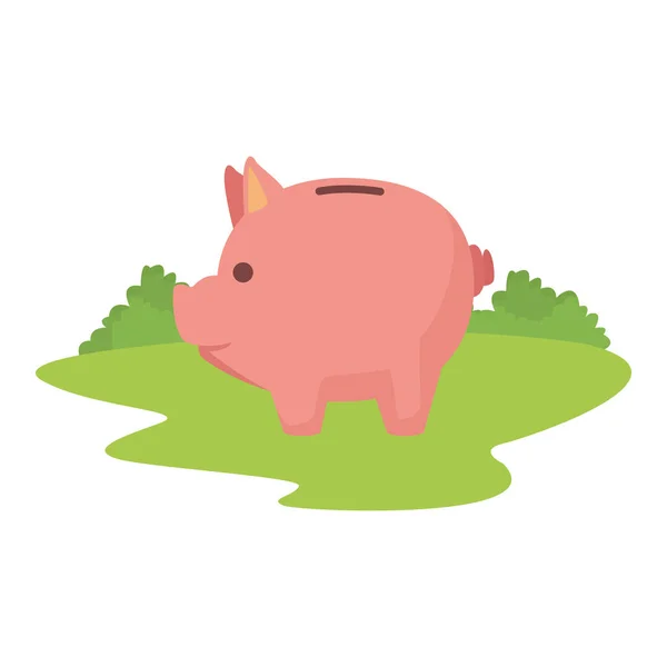 Icône d'économie de cochon — Image vectorielle