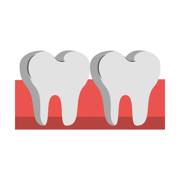 Zähne in der Zahnfleischpflege — Stockvektor