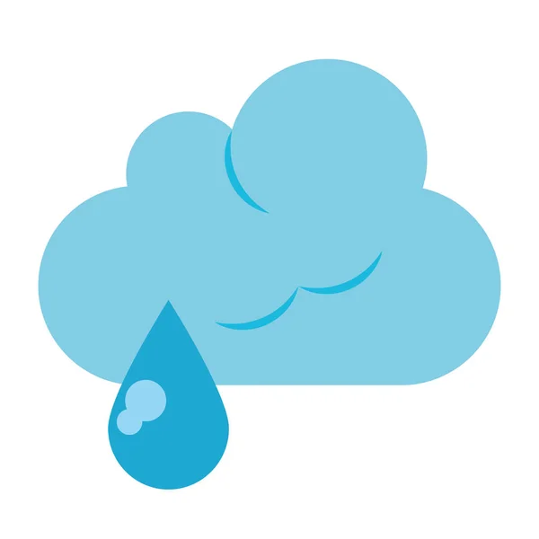 Nuage pluie symbole météo dessin animé — Image vectorielle