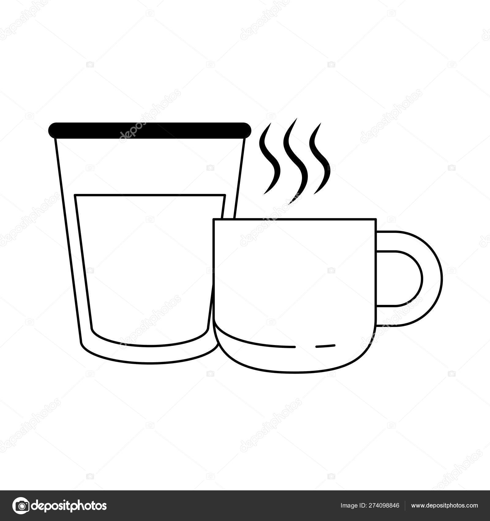 Milk glass and tea mug cartoons Stock Vector Image by ©jemastock #274098846 Milk glass and tea mug cartoons Stock Vector Image by ©jemastock #274098846