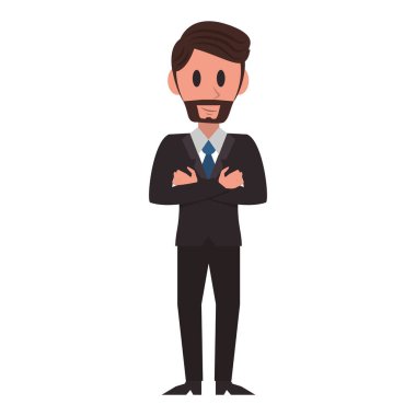 Yönetici işadamı karakter karikatür