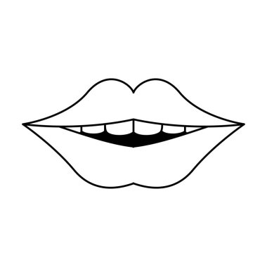 Temiz diş diş bakımı siyah beyaz ağız