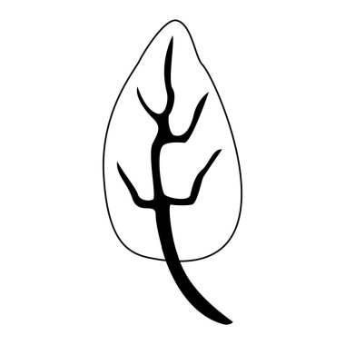 Ispanak yaprağı siyah beyaz bitkisel doğa