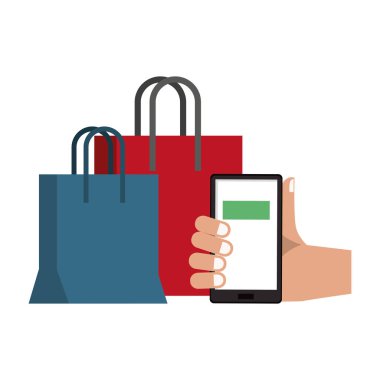 Online alışveriş ve satış sembolleri