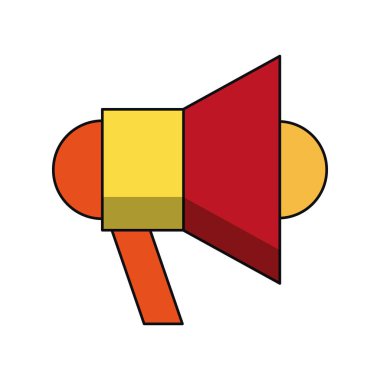 Bullhorn reklam sembolü izole