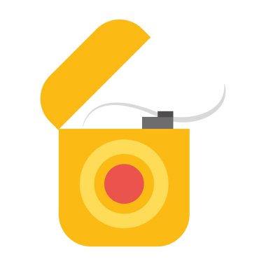 Diş bakımı diş ipi hijyen karikatür