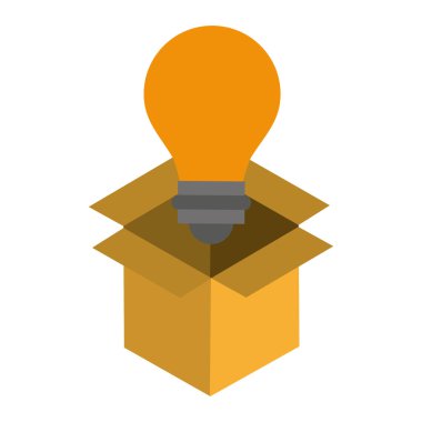 Ampul ışığı sembolü ile kutu açık