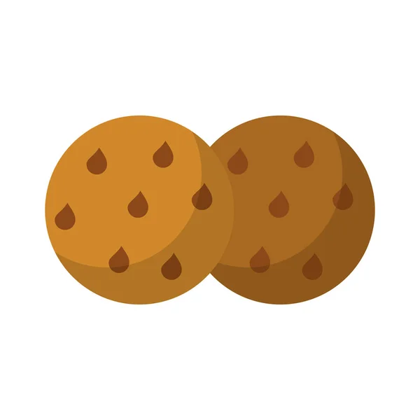 Sušenky s čokoládovou moučkama — Stockový vektor
