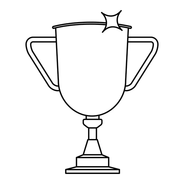 Pokal-Ikone schwarz-weiß — Stockvektor