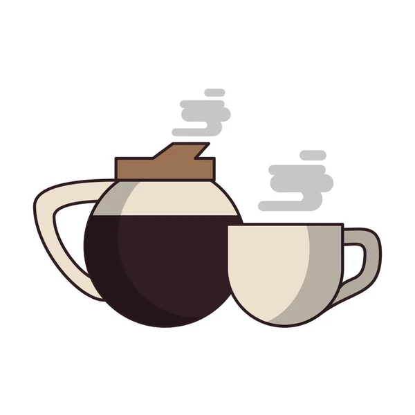 Kawa kawiarnia koncepcja kreskówka — Wektor stockowy