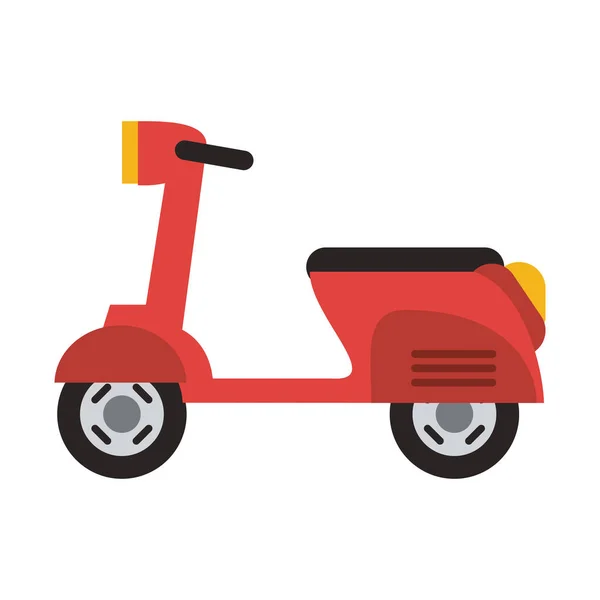 Vehículo de motocicleta aislado plano — Vector de stock