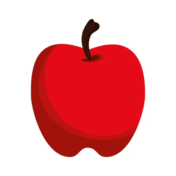 Manzana fruta fresca dibujos animados aislados — Vector de stock