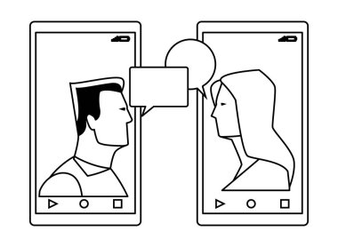 bir çift siyah beyaz gösteren cep telefonları