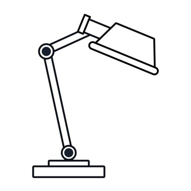 masa lambası simgesi siyah beyaz