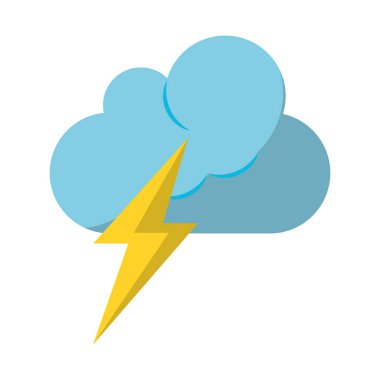 Bulut ve ışın karikatür izole