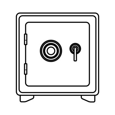 güvenli kutu simgesi siyah beyaz