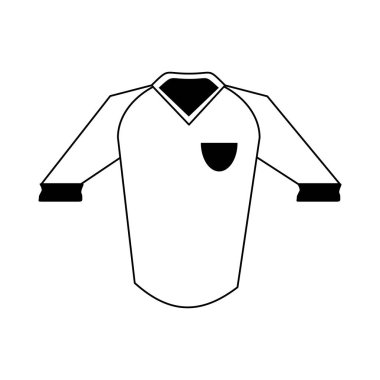 Siyah beyaz erkek gömlek giysi izole karikatür