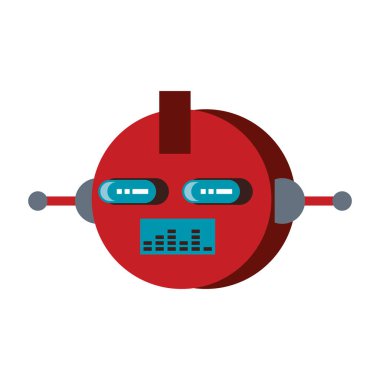 Robot komik karakter çizgi film başkanı izole