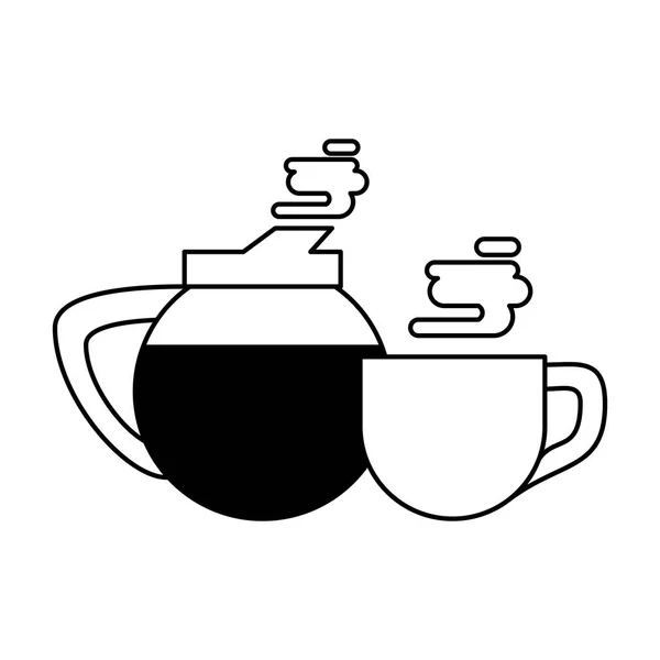 Café café conceito cartoon —  Vetores de Stock