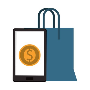 Online alışveriş ve satış sembolleri