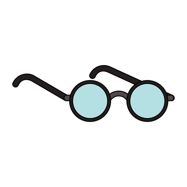 Kacamata dengan pinggiran bundar terisolasi - Stok Vektor