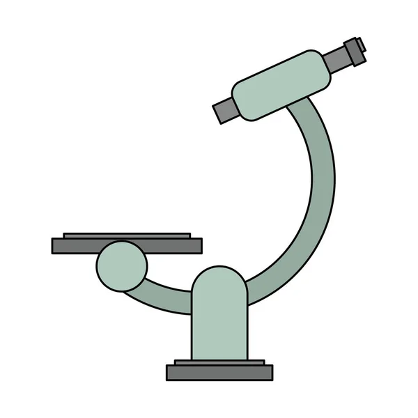 Microscopio herramienta científica símbolo aislado — Vector de stock