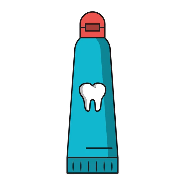 Dental Care tandpasta cartoon geïsoleerd — Stockvector