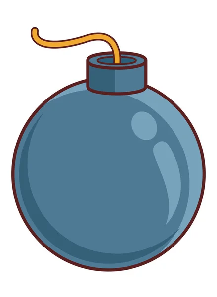 Bombe explosif icône dessin animé — Image vectorielle
