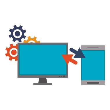 Bulut bilgisayar ve teknoloji sembolleri