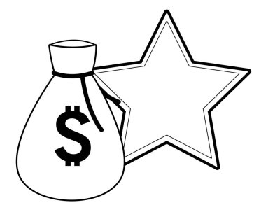 siyah beyaz para karikatür tasarruf