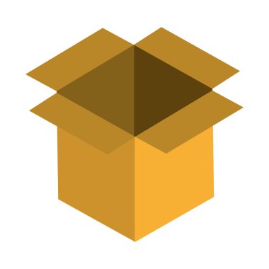 Carboard kutusu açık sembol izole