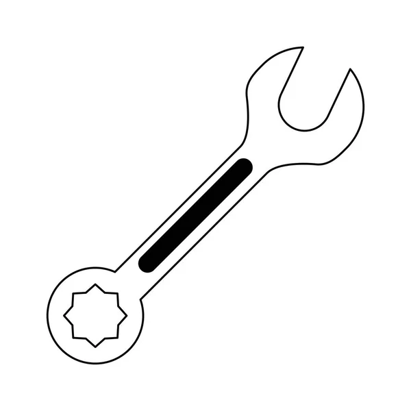 Γαλλικό κλειδί εργαλείο κατασκευής — Διανυσματικό Αρχείο