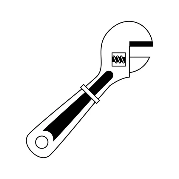 Herramienta de construcción de llave ajustable — Archivo Imágenes Vectoriales