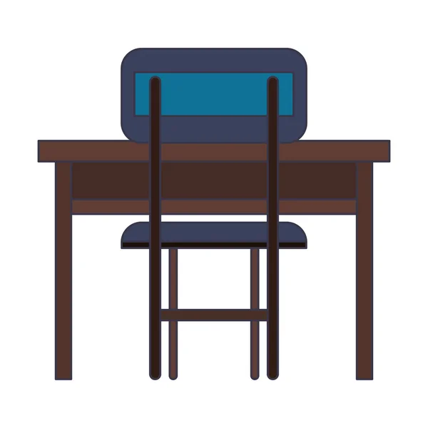 Стіл зі стільцем ізольований мультфільм — стоковий вектор
