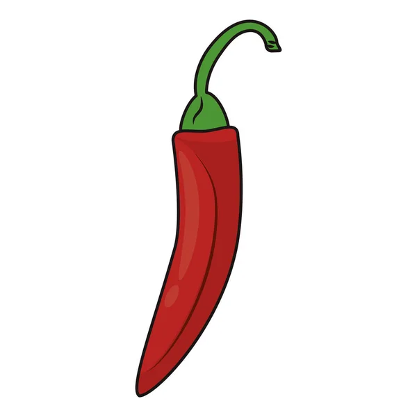 Chilli Spicy plantaardige cartoon — Stockvector