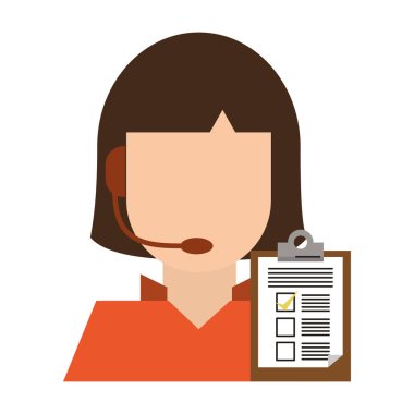 Çağrı merkezi operatörü kadın avatar