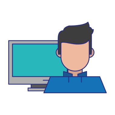 bilgisayar ve bir adam