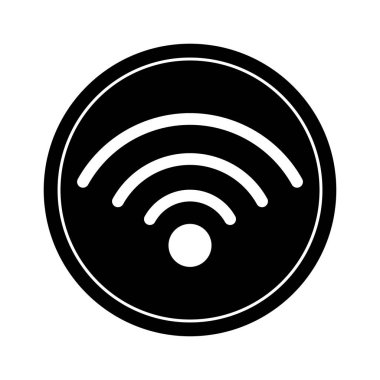 kablosuz işaret simgesi siyah beyaz