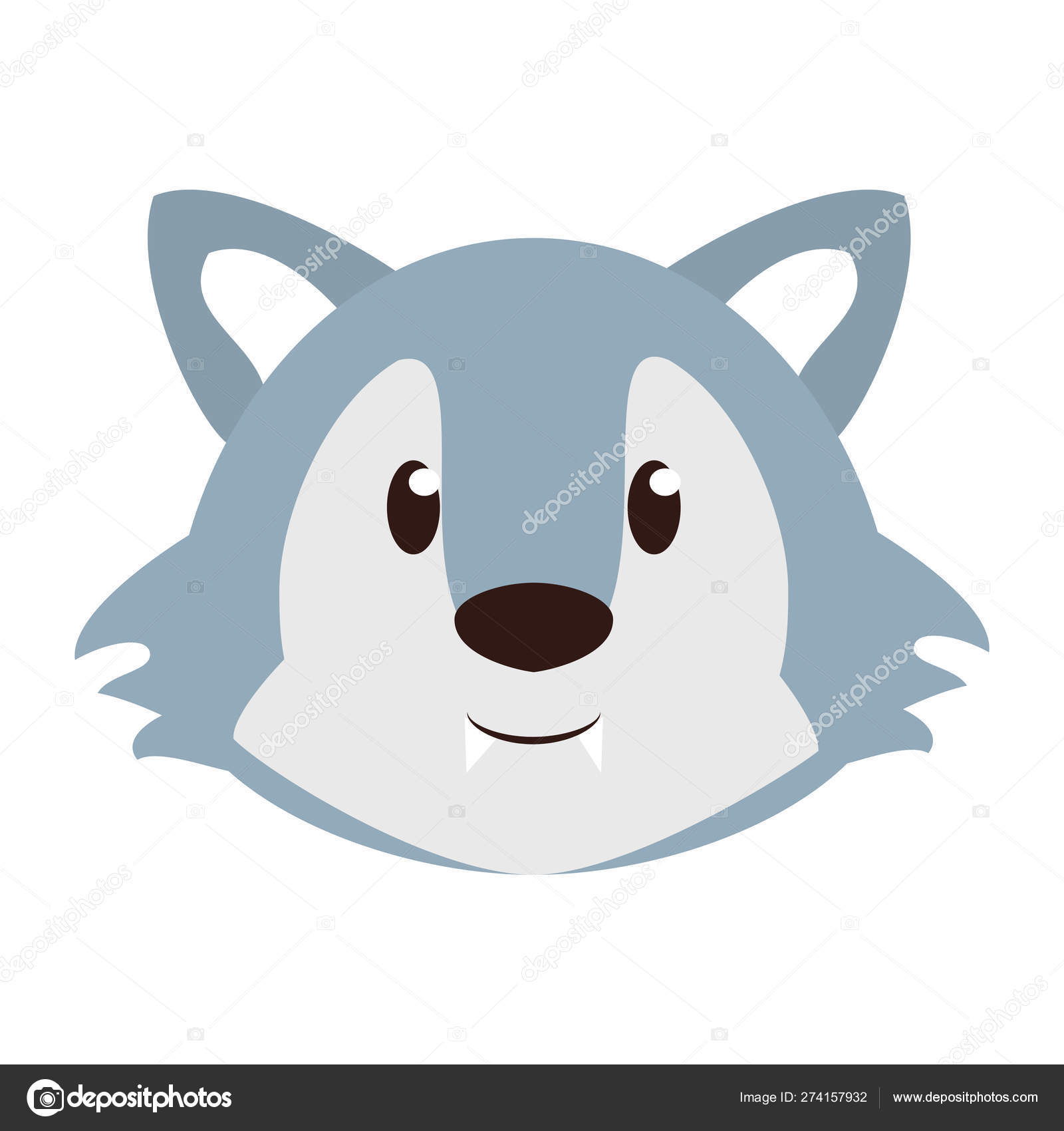 Personagem de desenho animado Animal Wolf - Logotipo, Gráficos