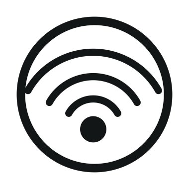 kablosuz işaret simgesi siyah beyaz