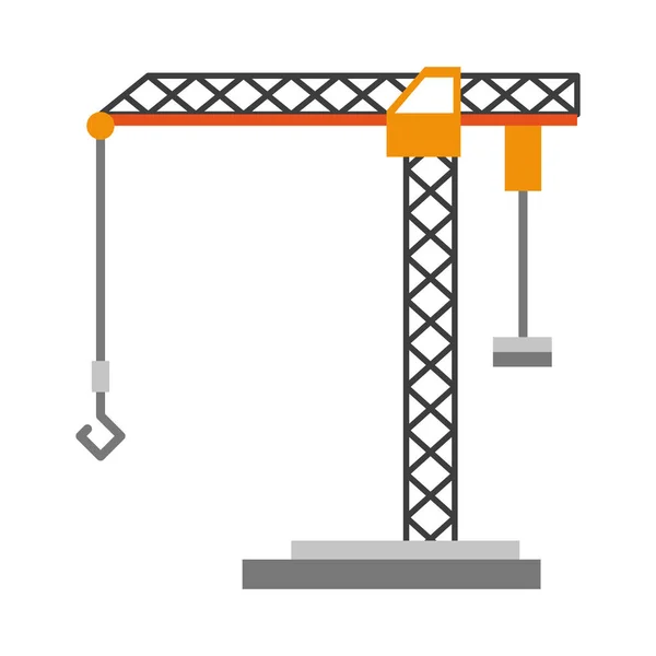 Sob o símbolo de guindaste de construção isolado —  Vetores de Stock