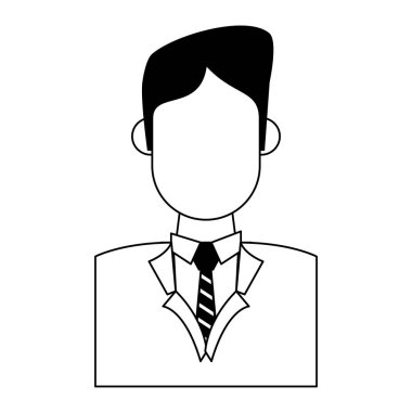 Doktor yüzsüz avatar karakter profili siyah beyaz izole