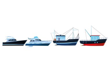 Balıkçı teknesi deniz seyahat ve yatch çifti