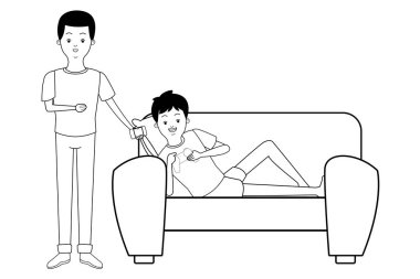 Siyah beyaz bin yıllık insanlar oyun partisi