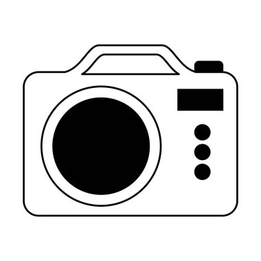 Vintage fotoğraf kamera cihazı siyah beyaz izole