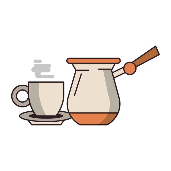 Cafe καφέ concept κινούμενα σχέδια — Διανυσματικό Αρχείο