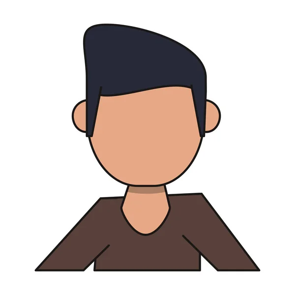 Uomo avatar personaggio dei cartoni animati ritratto — Vettoriale Stock